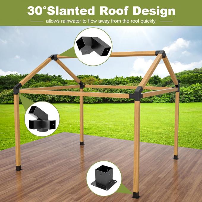 30° Pergola Bracket Kit - dimensional view