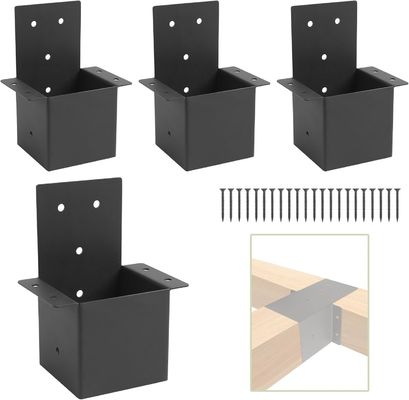 पेरगोला ब्रैकेट 4x4 रैफ्टर पोस्ट ब्रैकेट पेरगोला किट गजबो ब्रैकेट वॉल माउंट ब्रैकेट किट लकड़ी के पदों के लिए पेरगोला पोस्ट कनेक्टर या डेक रेलिंग