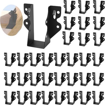 2x4 ज्वाइस्ट हैंगर्स राफ्टर्स के लिए तूफान टाई ब्रेकेट ब्लैक पाउडर कोटिंग ज्वाइस्ट ब्रैकेट्स के लिए ज्वाइस्ट और फर्श डेक