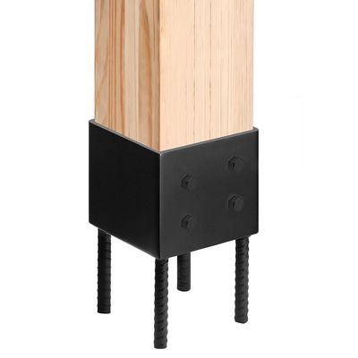 4x4 पोस्ट बेस होल्डर ग्राउंड स्पाइक कंक्रीट डेक के लिए उपयोग